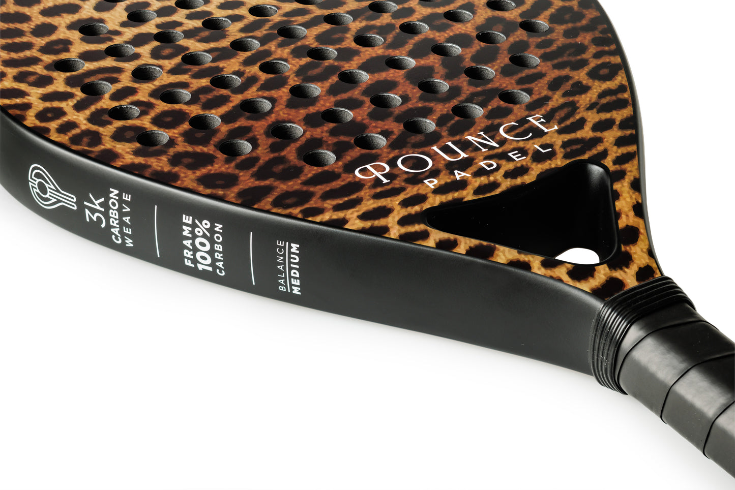 Leopard Print Teardrop Padel Racket
