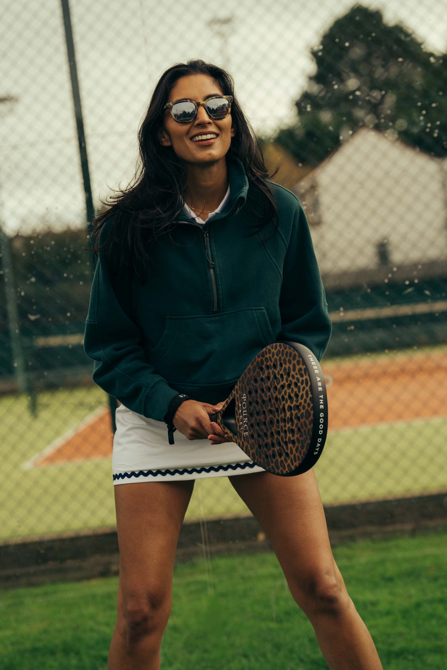 Leopard Print Teardrop Padel Racket